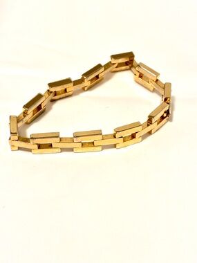 Gold Plated Link Bracelet - Women Jewelry 18KRGP